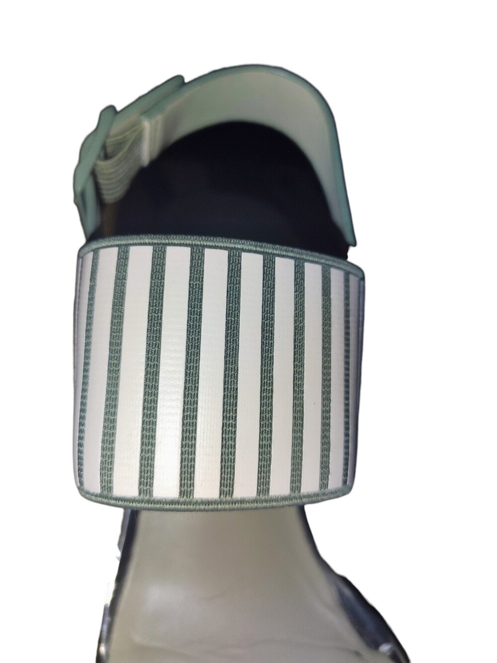 United Nude Striped Green & White Block Heel Sandals Women's Size 38 US 7.5   55 - Picture 5 of 16